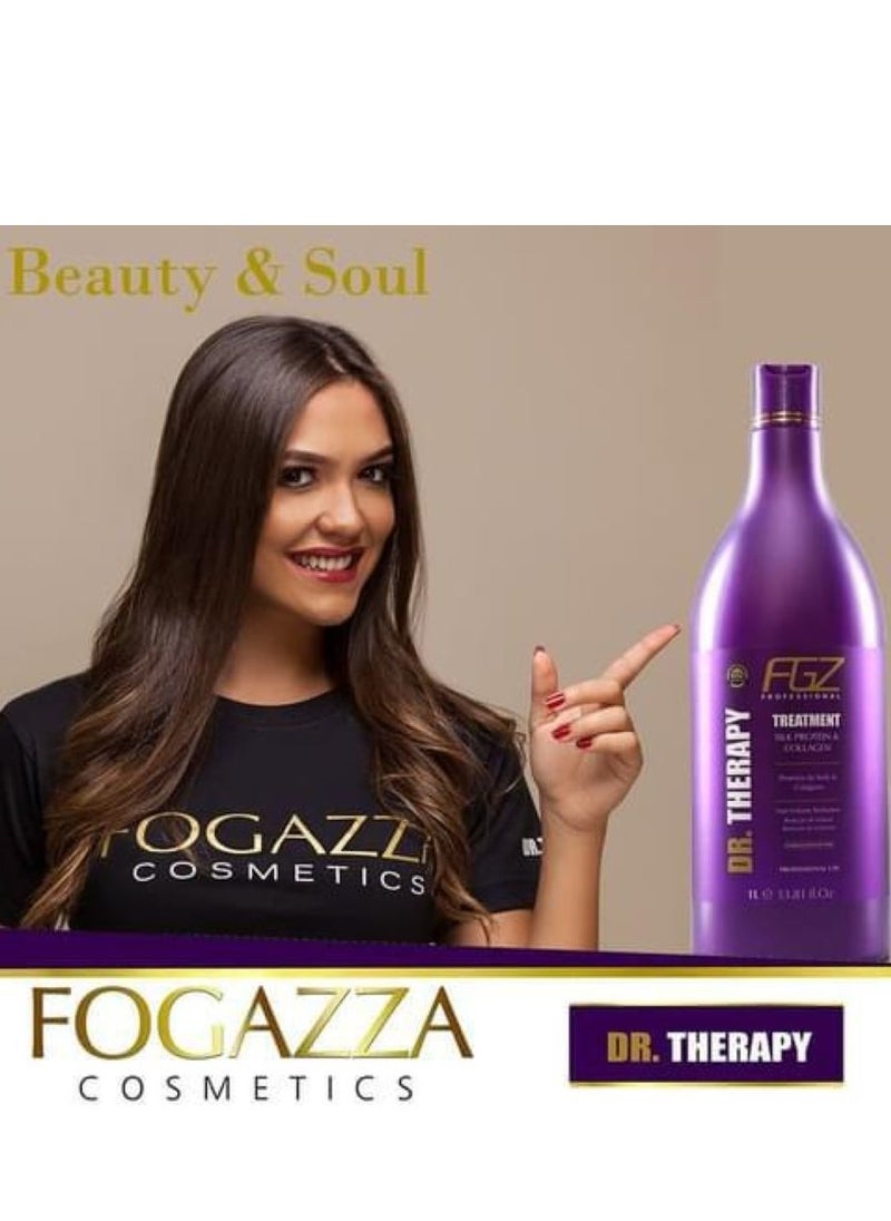 FOGAZZA COSMETICS Dr.Therapy Silk Protein Collagen Hair Treatment1000ml  - Image 4