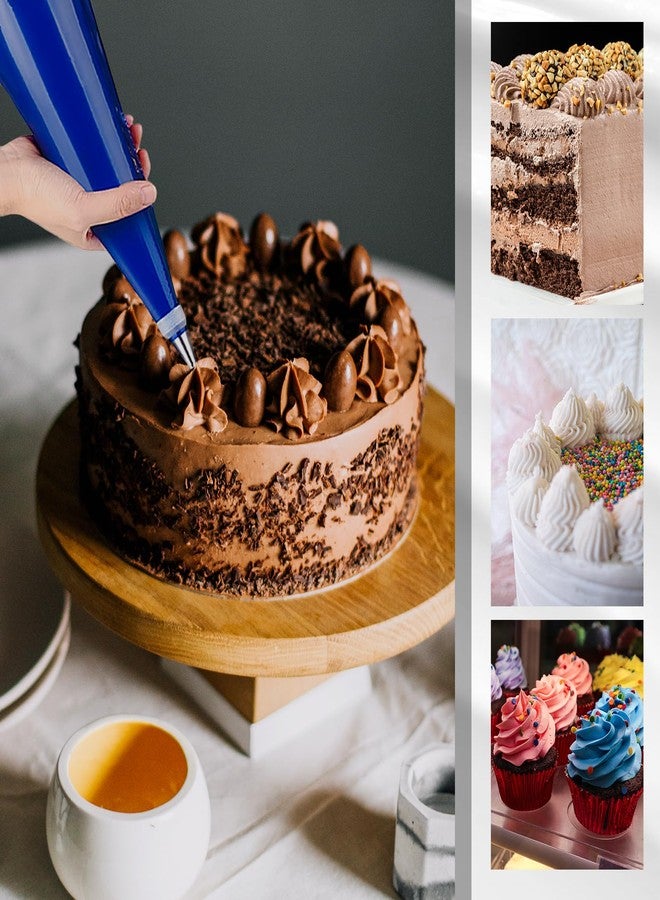 Joyeee 21 inch Large Icing Piping Bags for Frosting, with 6 Pcs Seal Reusable Icing Bag Ties, 50 Pcs Extra Thick Big Disposable Pastry Bags for Bakery, Party Dessert, Birthday Cake Decorating - Image 5