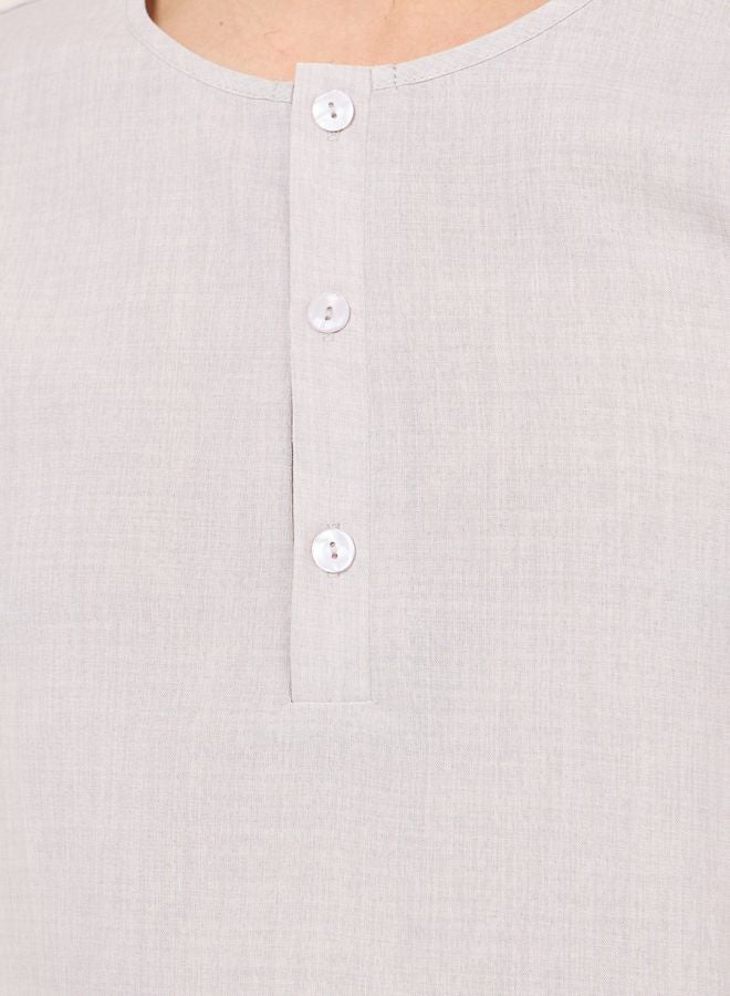 Styli Cross Dyed Half Placket Regular Shirt  - Image 3