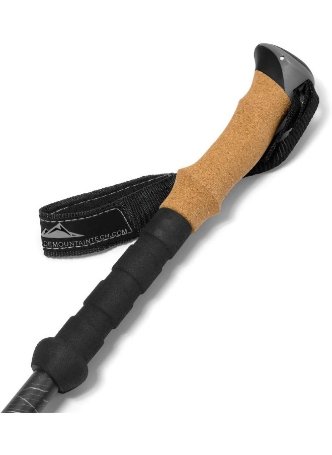 Cascade Mountain Tech Cascade Mountain Tech Trekking Poles - Carbon Fiber Walking or Hiking Sticks with Quick Adjustable Locks  - Image 3