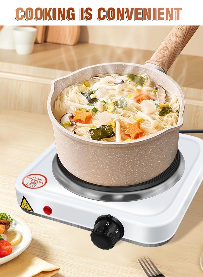 Ruay 1000W single electric hob with 5 heat settings, fast heating, cast iron surface, non-slip feet, compact design, easy to clean, ideal for home, office, or travel use. - Image 2