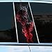 AuMoHall 2 PCS Cloud Pattern Car Center Pillar Stickers Personalized B Pillar Sticker Car Vinyl Decals for Vehicle Exterior Decoration Red - Image 2