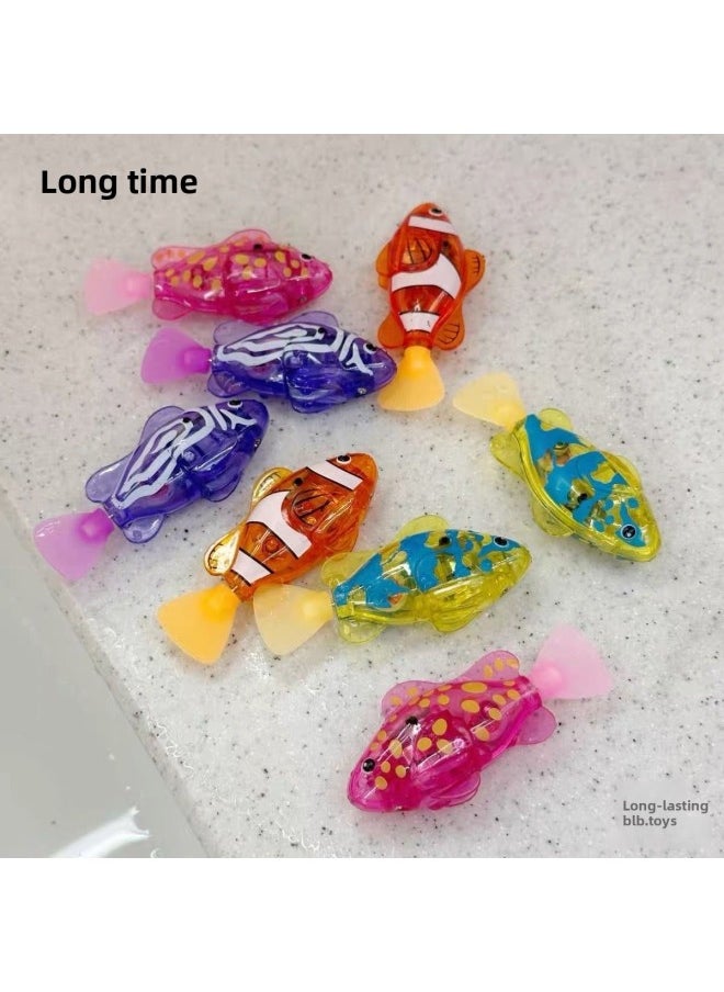Children's Electronic Induction Light-emitting Swing Fish Baby Bathing Play Water Swimming Electric Toy Fish-Color:Swim When Exposed To Water/luminous Sensor Small Fish 4 Random Pieces  - Image 5