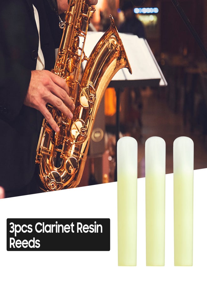 RIGA 3pcs Clarinet Resin Reeds Synthetic Resin Reeds Part Replacement for Clarinet Accessories Strength 2.5 - Image 4