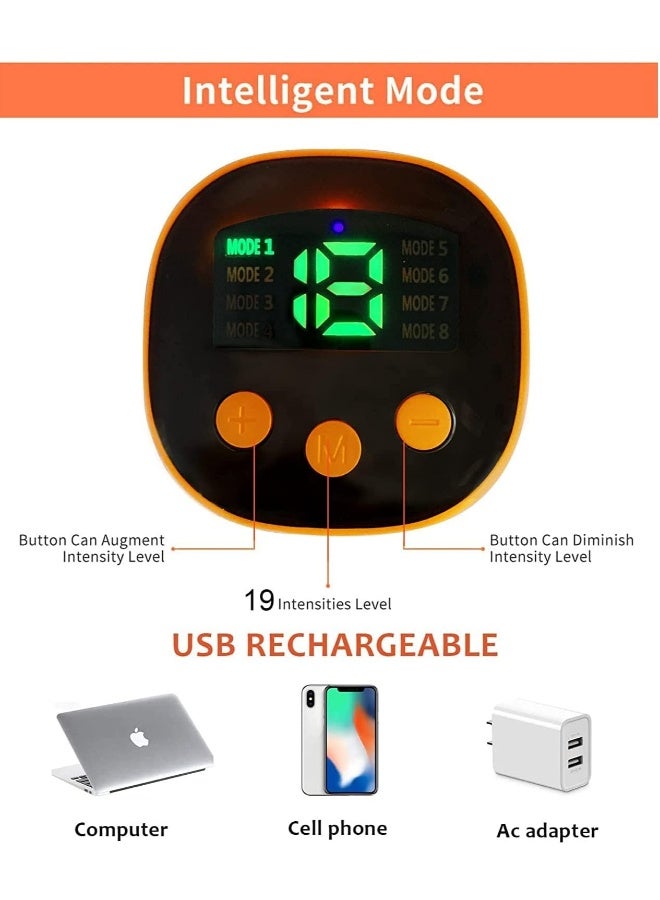 EMS Foot Massager Electric Foot Massager Foldable and Portable Electric Foot Massager for Blood Circulation and Muscle Pain Relief 8 Modes and 19 Intensities Charging Type - Image 4