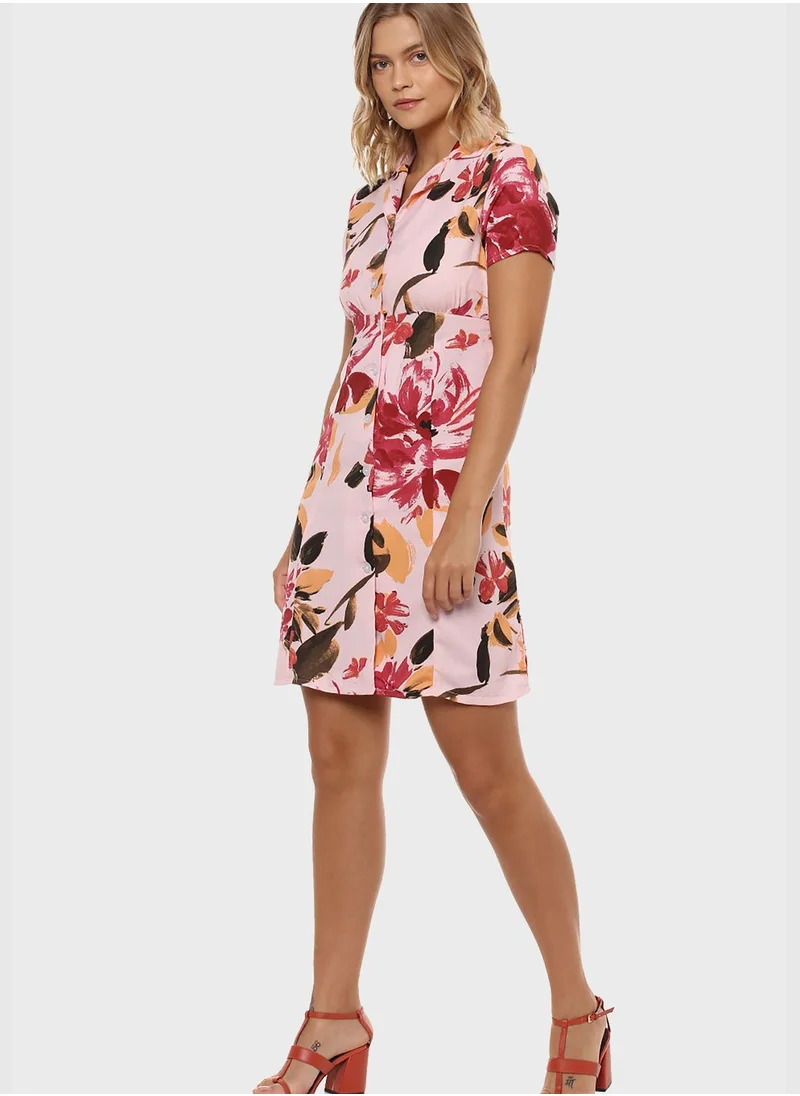 Campus Sutra Floral Print Dress