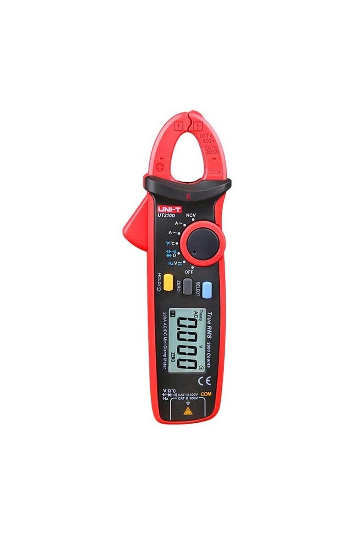 UniT UNI-T UT210 Series True RMS Digital Clamp Meter AC/DC Voltage Tester with ohm, Capacitance Measurement (UT210D) - Image 2