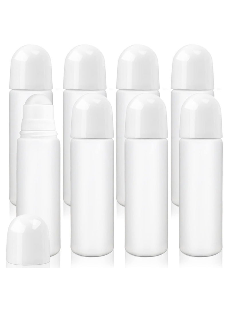 Plastic Refillable Roller, 8 Pack 100ml Empty Refillable Roll On Bottle, Leak-Proof Deodorant Containers, Anti-perspirant Dispenser, for Essential Oil Perfumes Balms - Image 1
