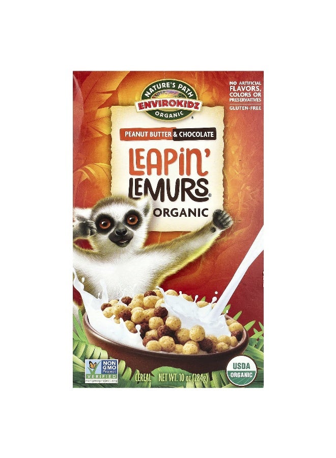 Nature's path Nature's Path, Envirokidz Organic, Leapin' Lemurs Cereal, Peanut Butter & Chocolate, 10 oz (284 g) - Image 1