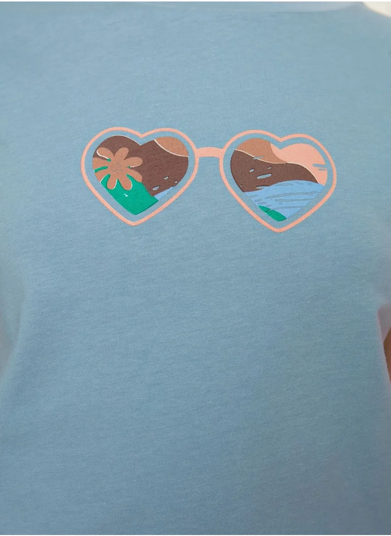 trendyol Round Neck Graphic T-Shirt