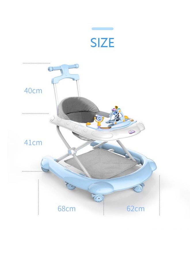 Multi-Use Foldable Baby Walker, Height Adjustable Baby Musical Walker, Anti-O-Leg Rollover Baby Walker, With Music Box, Long And Short Push Handle, And Foot Pad, For Boys and Girls Aged 6-18 Months - pzsku/ZC8FB7FDB56EE761C1C9AZ/45/_/1734337201/929e37c3-6010-451f-847d-6f9f0de4eb45