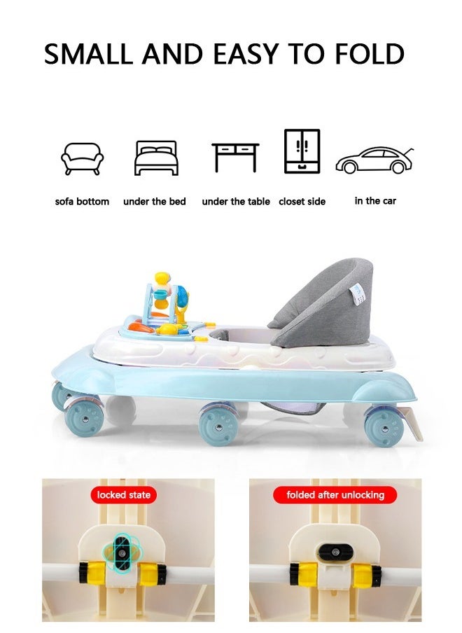 Multi-Use Foldable Baby Walker, Height Adjustable Baby Musical Walker, Anti-O-Leg Rollover Baby Walker, With Music Box, Long And Short Push Handle, And Foot Pad, For Boys and Girls Aged 6-18 Months - pzsku/ZC8FB7FDB56EE761C1C9AZ/45/_/1734337284/1eddbfdb-cd6a-4ac9-8e3b-70d906a38ddd