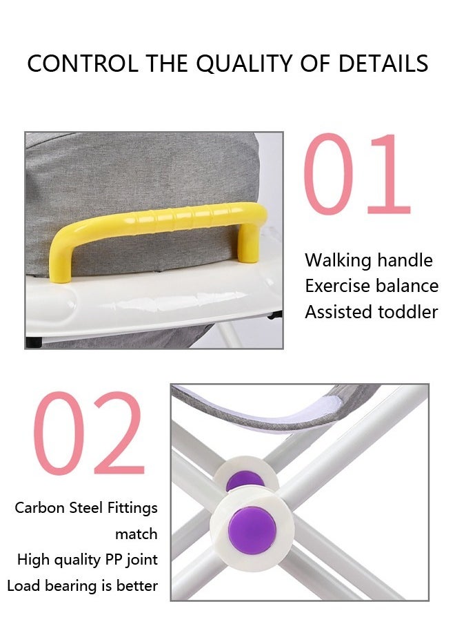 Multi-Use Foldable Baby Walker, Height Adjustable Baby Musical Walker, Anti-O-Leg Rollover Baby Walker, With Music Box, Long And Short Push Handle, And Foot Pad, For Boys and Girls Aged 6-18 Months - pzsku/ZC8FB7FDB56EE761C1C9AZ/45/_/1734337324/c1c89d33-7f8d-421c-adeb-69cb551b8c1d