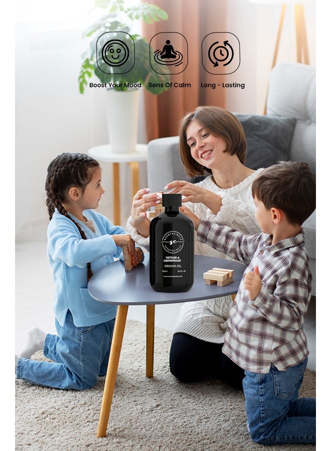 Scentscircle Vetiver & Cedarwood Aroma Diffuser Oil 250ml | Premium Woody Luxury Fragrance - Image 5