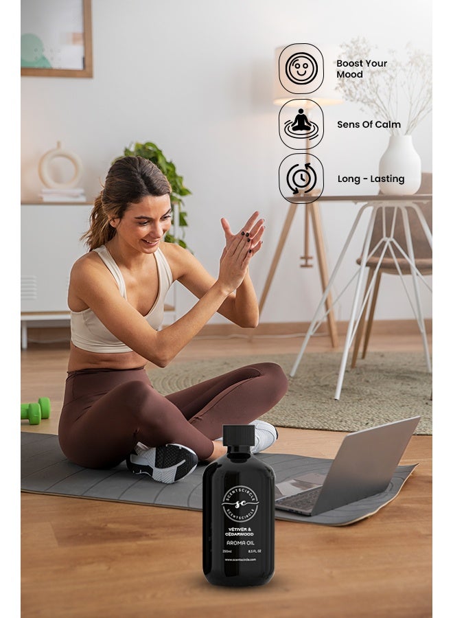 Scentscircle Vetiver & Cedarwood Aroma Diffuser Oil 250ml | Premium Woody Luxury Fragrance - Image 4