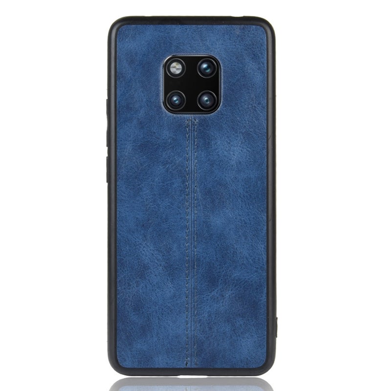 HuHa Protective Cover For Huawei Mate 20 Pro Shockproof Sewing Cow Pattern Skin PC + PU + TPU Case(Blue) - Image 2