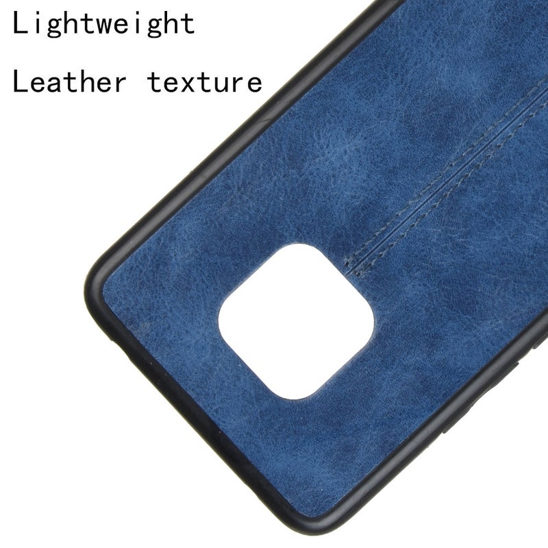 HuHa Protective Cover For Huawei Mate 20 Pro Shockproof Sewing Cow Pattern Skin PC + PU + TPU Case(Blue) - Image 4