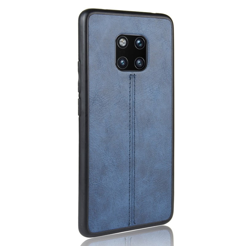 HuHa Protective Cover For Huawei Mate 20 Pro Shockproof Sewing Cow Pattern Skin PC + PU + TPU Case(Blue) - Image 3