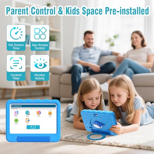 YosaToo Kids Tablet 10'' Android 15 Tablet for Kids 14(6+8)GB 64GB Octa-Core CPU, Toddler Tablets with Lots of Offline Content Parental Control, Tablets for Toddlers with Case Youtube WiFi 6 2MP 5MP Camera - Image 5