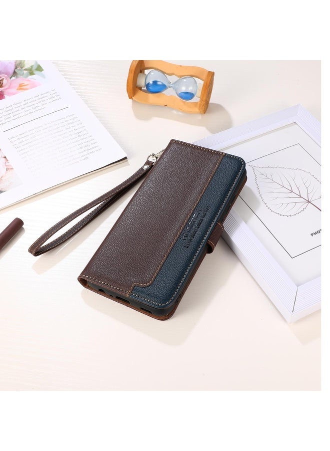 Case Cover For OPPO Find X7 Pro / Find X7 Ultra KHAZNEH Litchi Texture Leather RFID Phone Case(Brown)