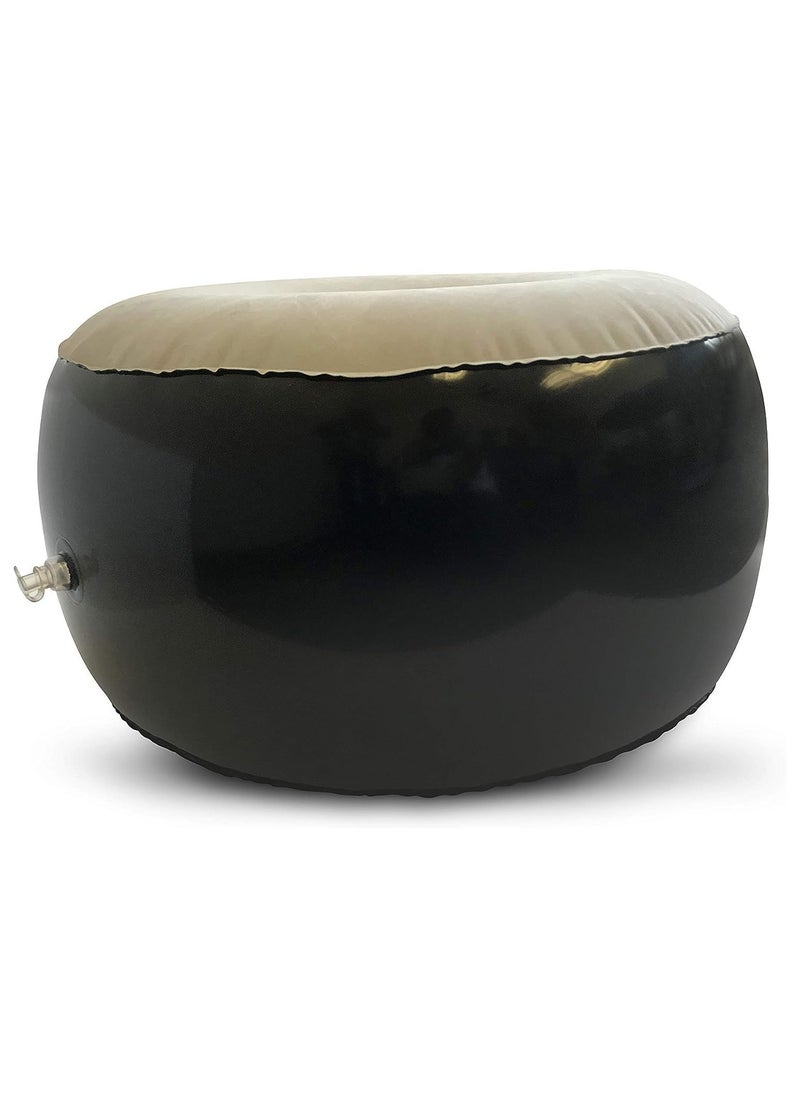 FULL JOY Comfort able Small Portable Inflatable Stool Round 24" x 24" x 12" Air Chair Footrest for Outdoor Camping & Indoors  - Image 2