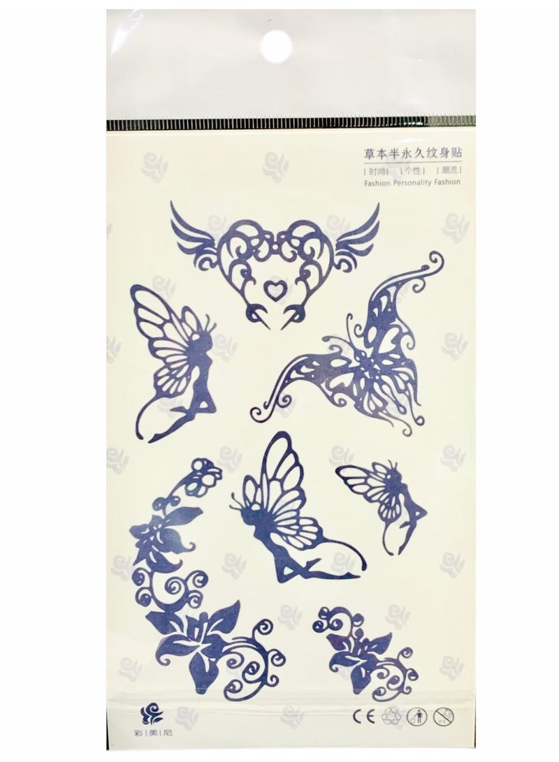 ملصقات وشم مؤقتة مقاومة للماء للنساء، متعددة الأشكال