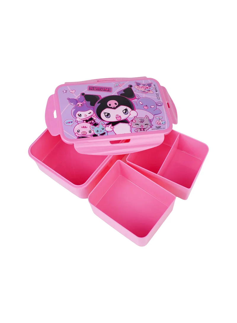 Sanrio  Sanrio Kuromi Regular Lunch Box | Multi-Compartment Bento Lunch Box for Kids | Kuromi Food Storage Container for School, Travel & Picnics | Reusable Lunch Box for Women | Best Price UAE