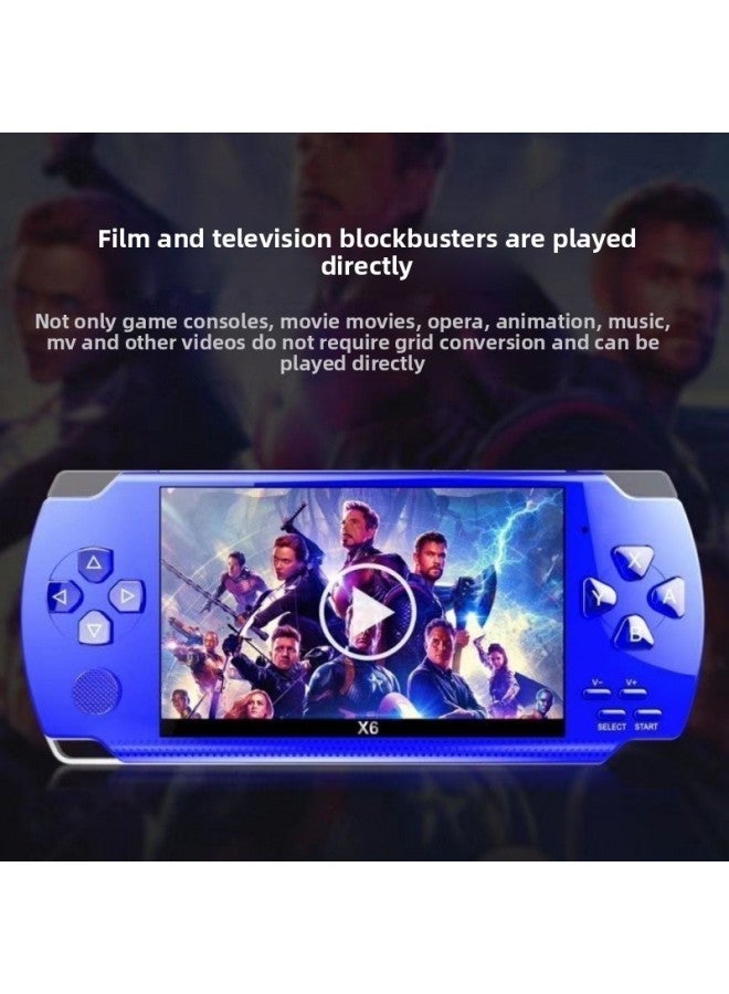 Pocket P Game Console MP5 MP3 MP4 Music Player E-book Reader Video Player-Body Color:6.5inch G6000 Game Single Version-Memory Capacity:Default