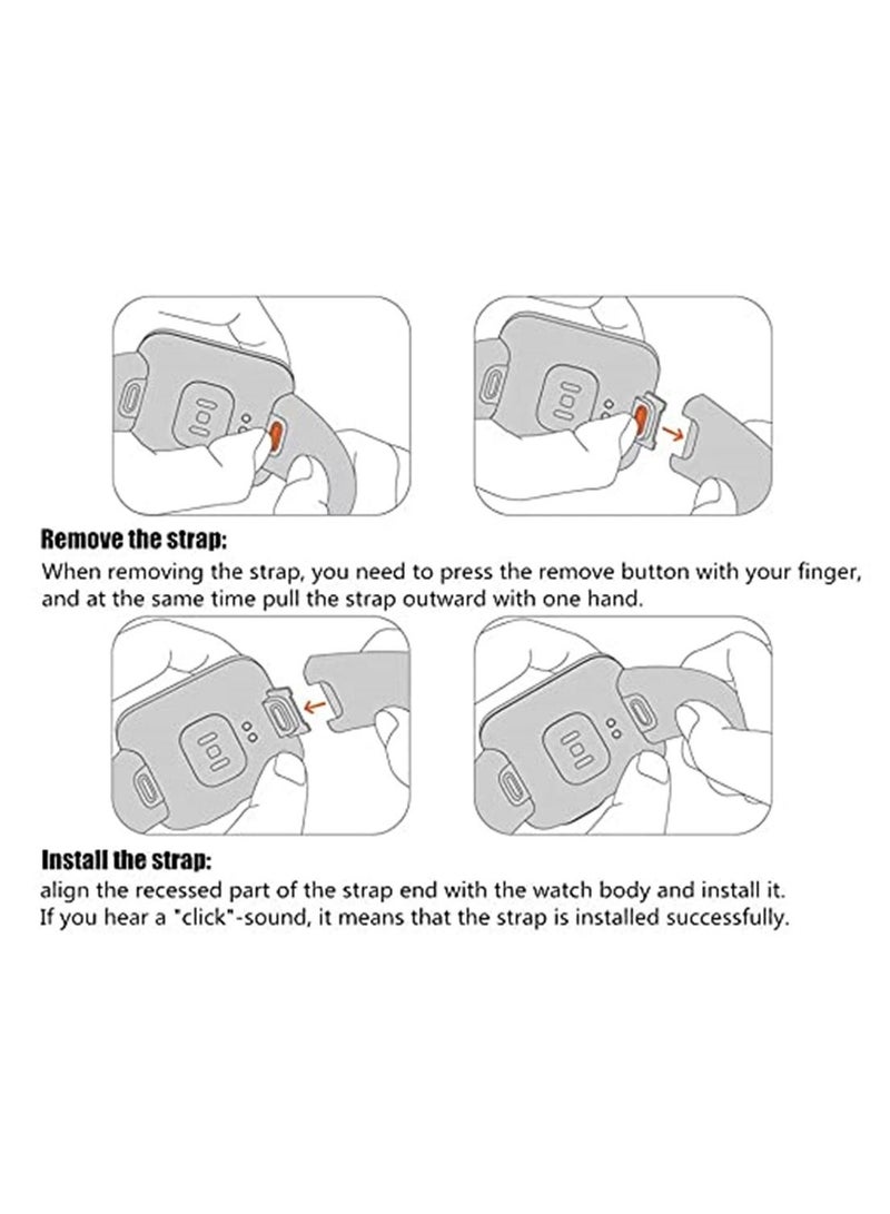استبدال سوار سيليكون متوافق مع ووتش الذكية Lite2 الدخن - Image 5