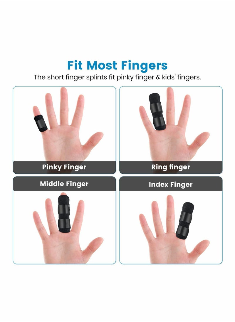 SYOSI - Finger Splint, Set of 2 Trigger Finger Brace with 10 Nylon Sleeves for Finger Pain Relief and Sport Injuries, Swelling Tendon Release Relieving Finger Stiffness and Sprained Knuckles - Image 1