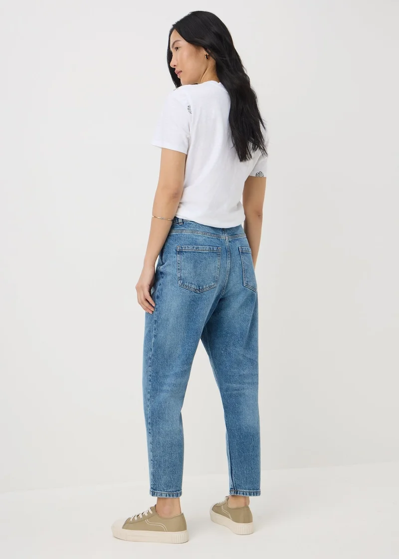 Matalan Blue Mid Wash Mom Style Jeans