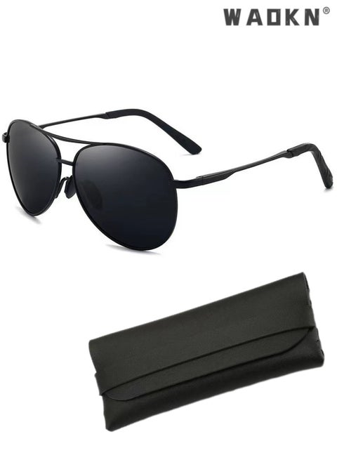 Polarized Sunglasses Men Women Metal Frame Shades Aviator Men's Sun Eye Glasses UV400 Protection For Fishing Driving Travelling，Men Driving Sun glasses UV Protection Polarized Retro Sunglasses Black