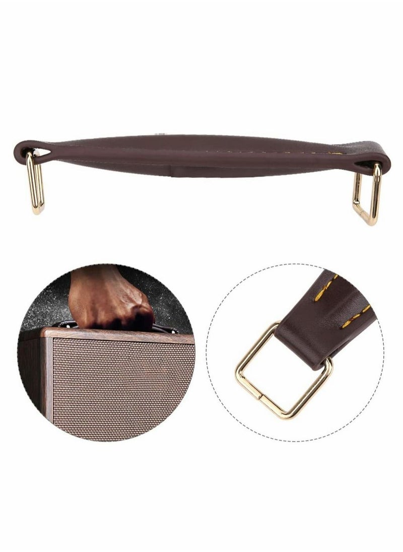 Excefore - Guitar Amplifier Handle, Vintage Style Guitar AMP Amplifier Handle, PU Leather Internal Steel, Replacement Amp Handle Strap for Guitar Amplifiers Speaker (Brown) - Image 1