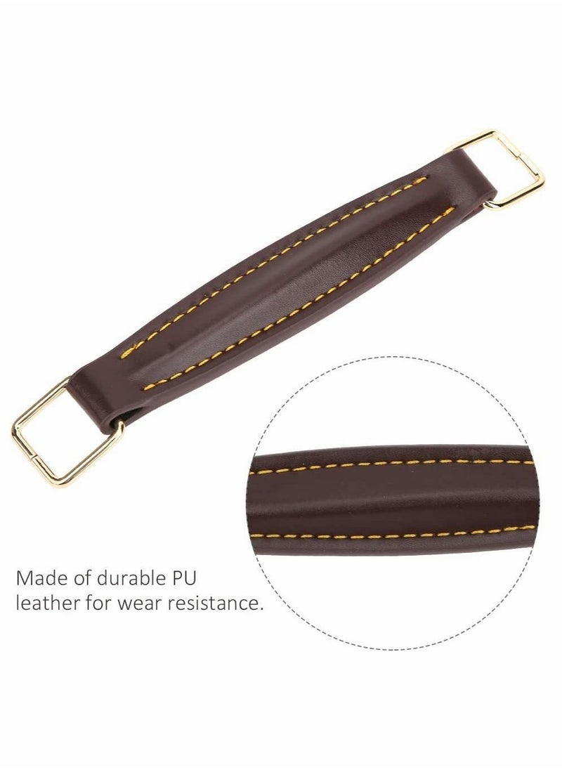 Excefore - Guitar Amplifier Handle, Vintage Style Guitar AMP Amplifier Handle, PU Leather Internal Steel, Replacement Amp Handle Strap for Guitar Amplifiers Speaker (Brown) - Image 1
