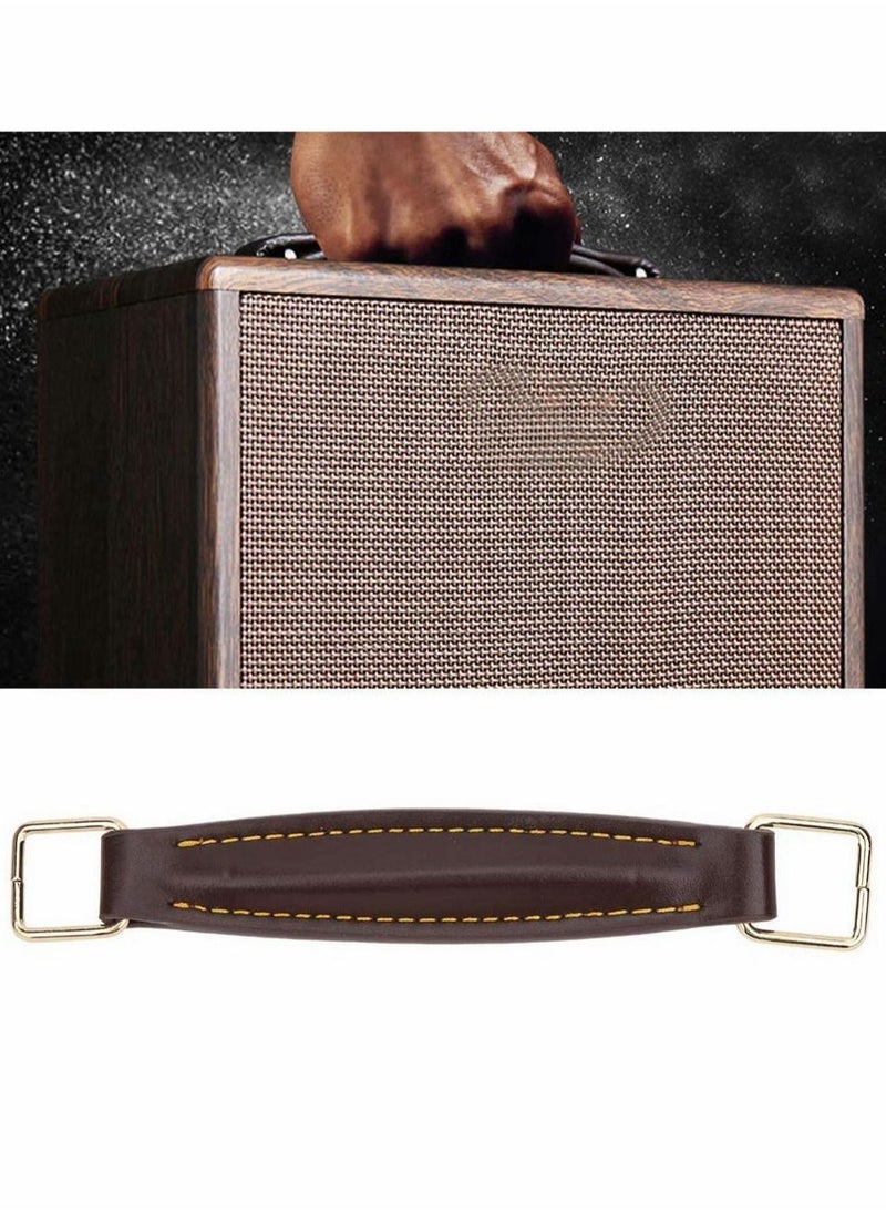 Excefore - Guitar Amplifier Handle, Vintage Style Guitar AMP Amplifier Handle, PU Leather Internal Steel, Replacement Amp Handle Strap for Guitar Amplifiers Speaker (Brown) - Image 1