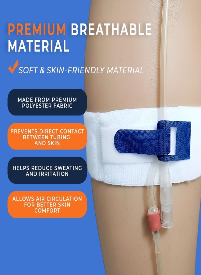 Gadget Beyond Foley Catheter Leg Strap - Secure & Comfortable Non-Slip Holder for Urinary Drainage Bags - with Silicone to Reduce Slipping - Soft-Touch Fabric, Adjustable Fit, Reusable 3-Pack - Image 3