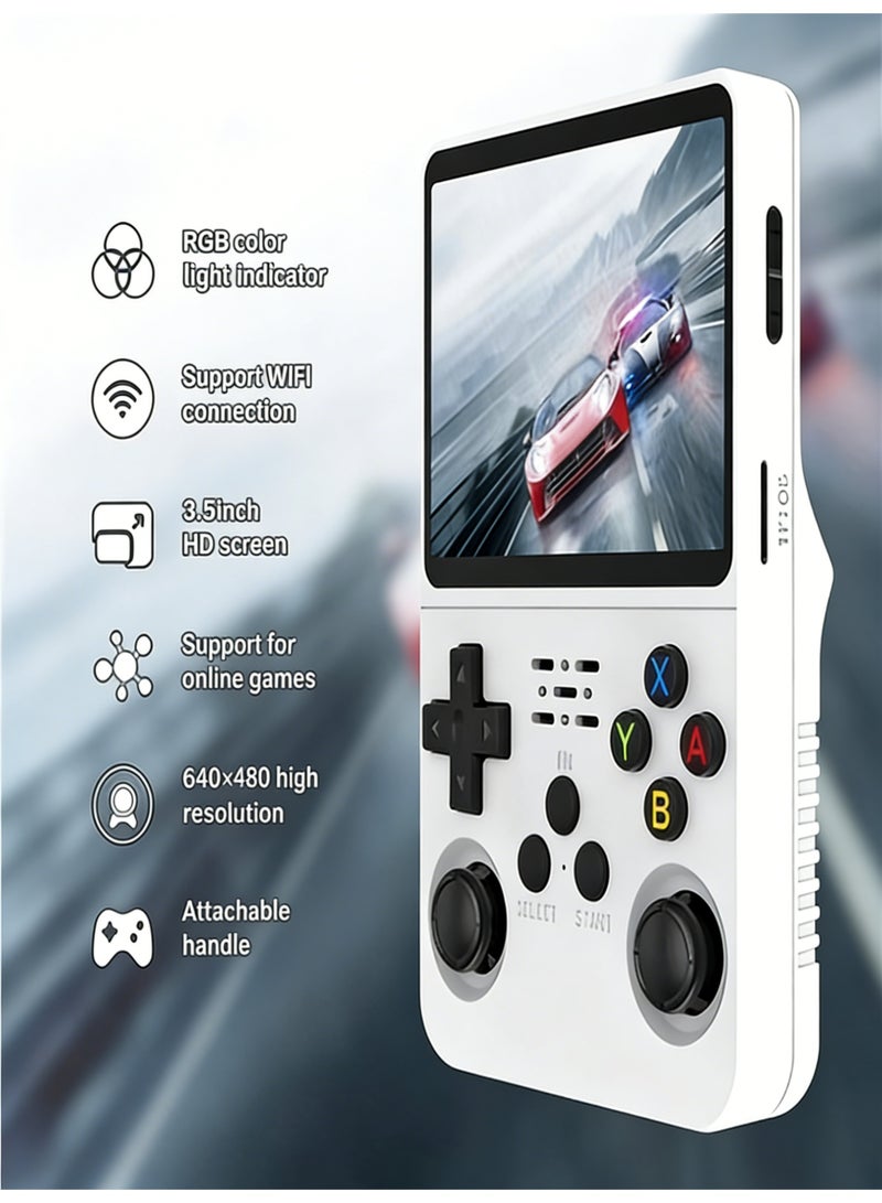 كلوزيلي جهاز ألعاب محمول، جهاز ألعاب يدوي، جهاز أركيد جيب محمول، بطاقة 64G، أكثر من 15000 لعبة كلاسيكية، شاشة IPS مقاس 3.5 بوصة، بطارية 3500mAh، نظام محاكيات Linux، دعم OTG، يدعم توسيع بطاقة TF حتى 256GB، جهاز ألعاب ترفيهي، هدايا أعياد الميلاد والعطلات - Image 2
