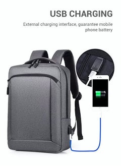 Multifunction Waterproof Backpack with USB Port Casual Minimalist Oxford for Men Dark Grey - pzsku/ZC8FC1E8C8C058EE02AE2Z/45/_/1732094618/39f63347-cc96-40d9-82fb-475c932e4f6f