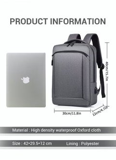 Multifunction Waterproof Backpack with USB Port Casual Minimalist Oxford for Men Dark Grey - pzsku/ZC8FC1E8C8C058EE02AE2Z/45/_/1732094636/d7dfde49-11f6-4916-8151-fec7046a7980