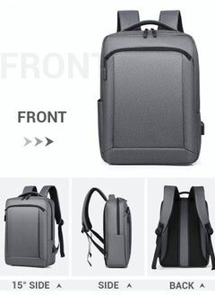 Multifunction Waterproof Backpack with USB Port Casual Minimalist Oxford for Men Dark Grey - pzsku/ZC8FC1E8C8C058EE02AE2Z/45/_/1732094638/33580ea2-ca87-4921-9b3e-de3a61646e78