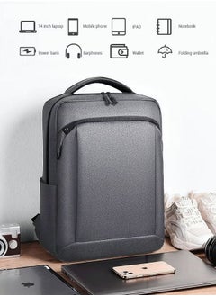 Multifunction Waterproof Backpack with USB Port Casual Minimalist Oxford for Men Dark Grey - pzsku/ZC8FC1E8C8C058EE02AE2Z/45/_/1732094656/835c1aaf-99d4-4a4b-b44c-4527bc318c8c