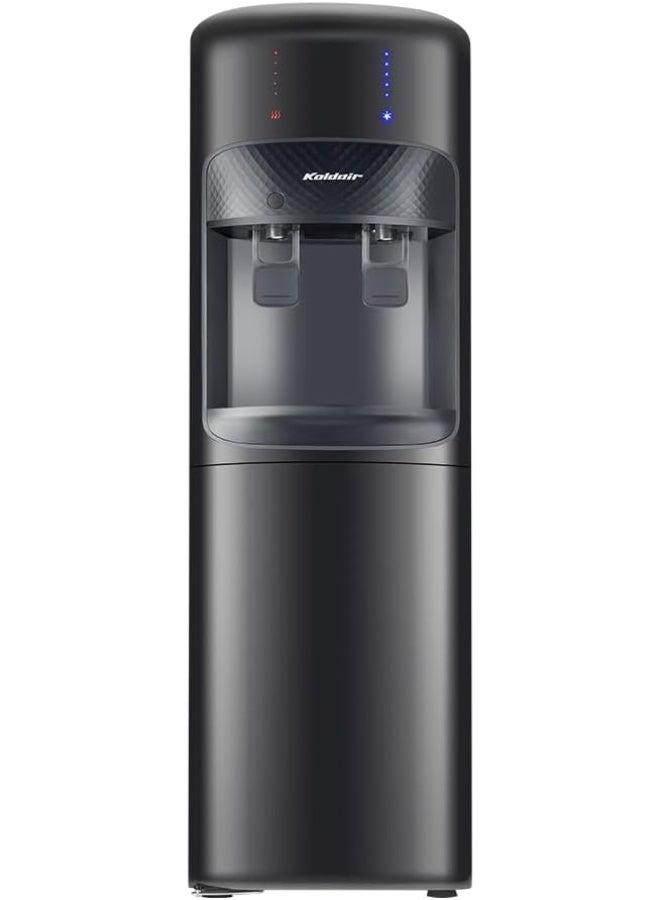 كولداير موزع مياه كولدير قائم بذاته، مزود بميزة التحميل العلوي مع ثلاجة، صنبورتان ساخنًا وباردًا، نوع AF، أسود - Image 3