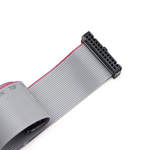 Fielect 2pcs IDC 20 Pin Connector Gray Wire Flat Ribbon Cable Connector Length 30cm 2.54mm Pitch - Image 4