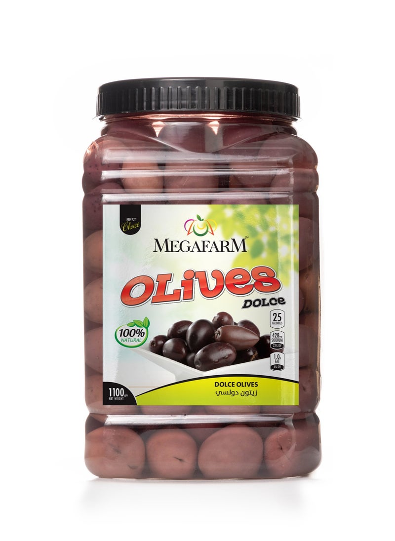 Megafarm Pickled Black Dolce Olives 1100gm  - Image 1