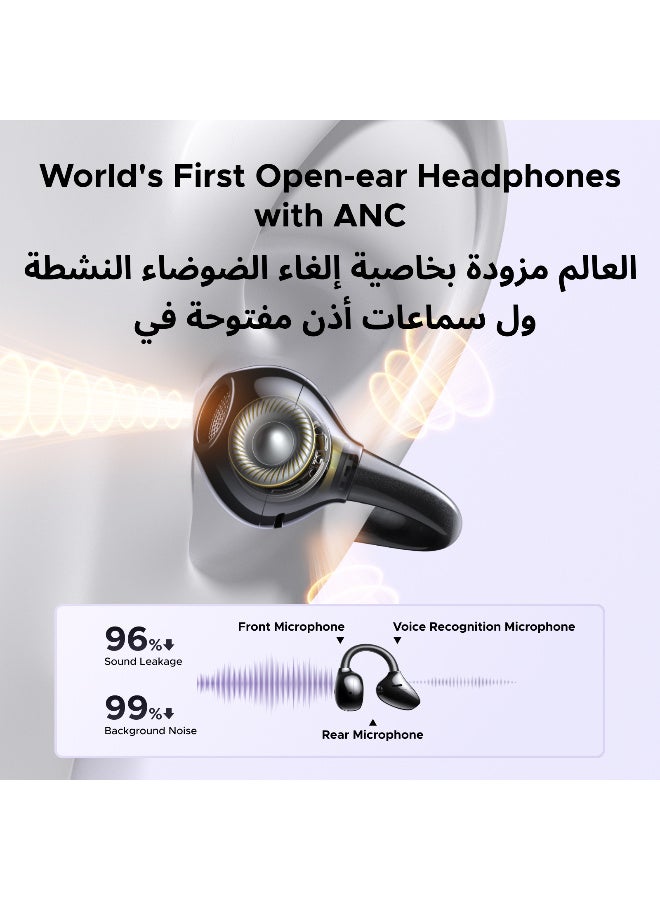 Ugreen ClipBuds Pro, Adaptive ANC Open-ear Wireless Headphones with 6 Mic AI Clear Call, Hi-Res Sound Deep Bass Earbuds Clip on Earphones Bluetooth 6.0, App&Touch Control, 32H Playtime, iOS&Android S8 - Image 4
