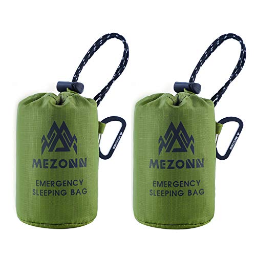 Mezonn Emergency Sleeping Bag Survival Bivy Sack Use as Emergency Blanket Lightweight Survival Gear for Outdoor Hiking Camping Keep Warm After Earthquakes, Hurricanes and Other disasters - Image 1