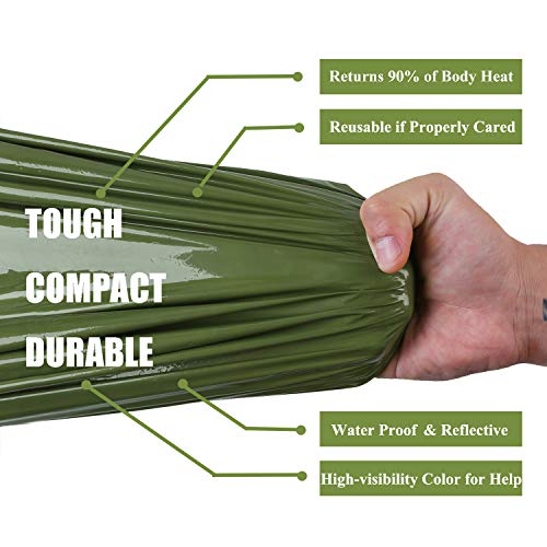 Mezonn Emergency Sleeping Bag Survival Bivy Sack Use as Emergency Blanket Lightweight Survival Gear for Outdoor Hiking Camping Keep Warm After Earthquakes, Hurricanes and Other disasters - Image 2