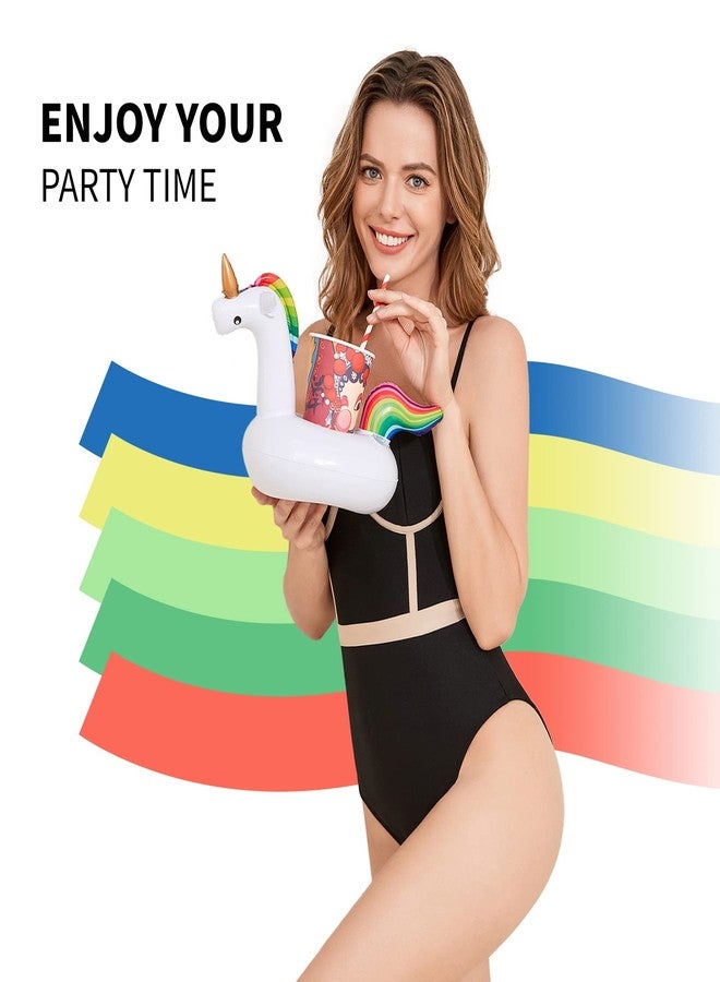 GRNVDWN Inflatable Drink Holder 16 Pack,Pool Drink Holder Floats for Parties,Floating Drink Holder for Pool, Kids Water Fun Toys (16pack) - Image 5