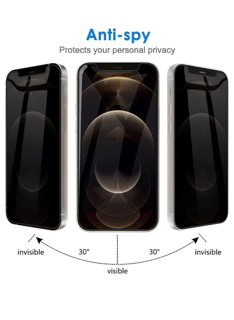 Raxoom (2 Pack) for iPhone 13 mini Privacy Tempered Glass Screen Protector Anti-Scratch with Back Camera glass Alignment Frame Bubble Free Scratch Resistant - Image 5