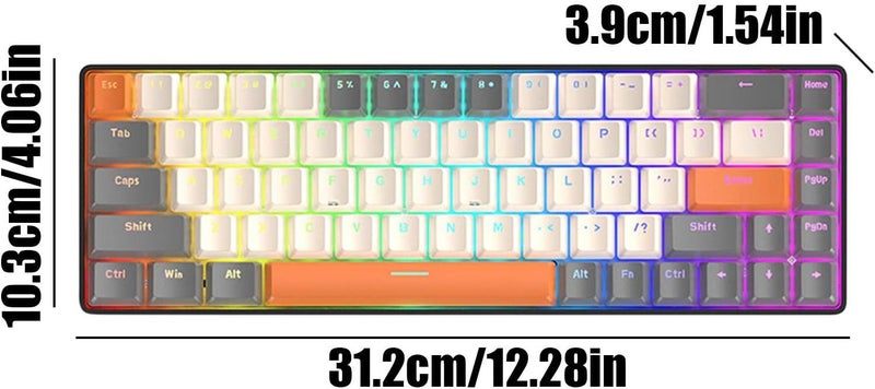 ويندفورج كرافت لوحة مفاتيح ميكانيكية 60% - لوحة مفاتيح ميكانيكية سلكية صغيرة الحجم بإضاءة خلفية، لوحة مفاتيح كمبيوتر لأجهزة الكمبيوتر المحمولة التي تعمل بنظام ويندوز - Image 4